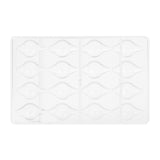Greyas Polycarbonate Chocolate Mold, Elongated Ornament by Luis Amado, 16 Cavities