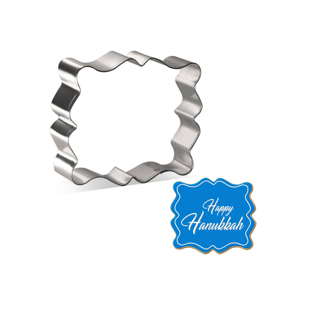 Fancy Rectangle Plaque Cookie Cutter 4 in B1572
