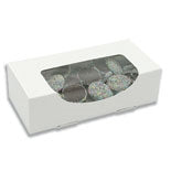 Caja de Dulces para Galletas con Ventana Blanca de Una Libra - Una Caja