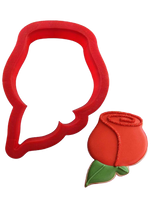 Red Rose Plastic Cookie Cutter 3.5" Cc112
