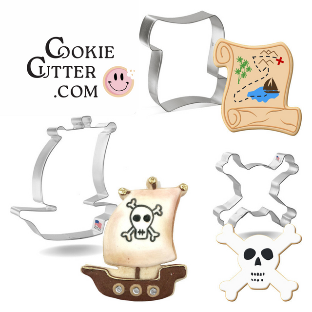 Pirate Cookie Cutter Set 3 Pc HS0512