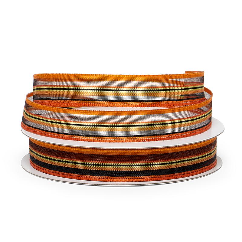 Multi-Striped Ribbon 5/8 '' X 25 yd Fall Leaves (1 1/2") Color 1 / roll