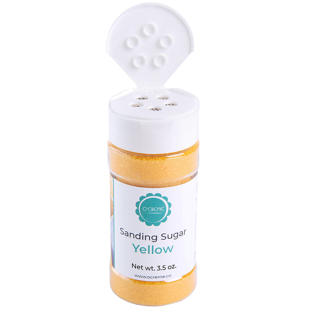 O'Creme Golden Yellow Sanding Sugar, 3.5 oz.