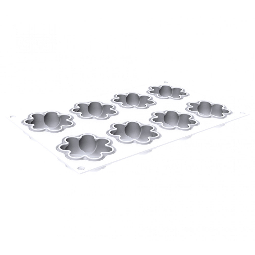 Silikomart KIT TARTE RING BLOSSOM 70, Ring and Mold Set
