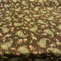 Waverly Vintage Prelude Paisley Brown Linen Rayon Blend Fabric - Paisley Floral, Chocolate Brown With Red And Green Accents, 54" Width (1 Yard)