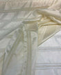 French Sheer Voile Polyester Fabric - Golden Tint Stripe, 118" Width (By The Yard)