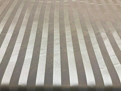 P Kaufmann Sheer Stripe Voile Focus - Polyester Voile Fabric - Antique Gold, Horizontal Stripe, 118" Width (By The Yard)