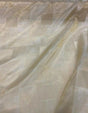 French Sheer Organza Organza Fabric - Gold Squares, 118" Width (1 Yard)