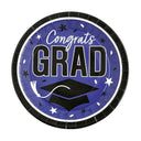 Congrats Grad Round Paper Dinner Plates 9 Inch 25 Count Graduation Party Tableware