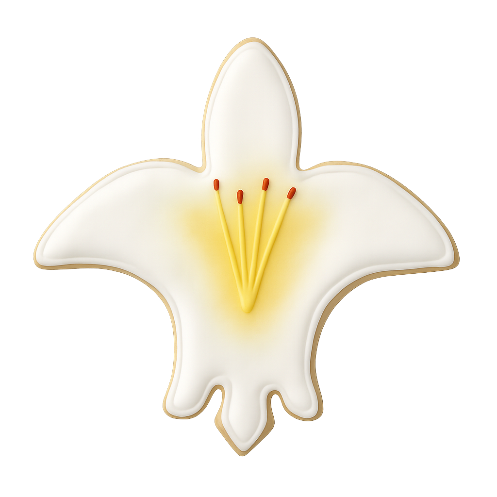 French Lily Flower Cookie Cutter 3.75 in B1332