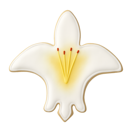 French Lily Flower Cookie Cutter 3.75 in B1332