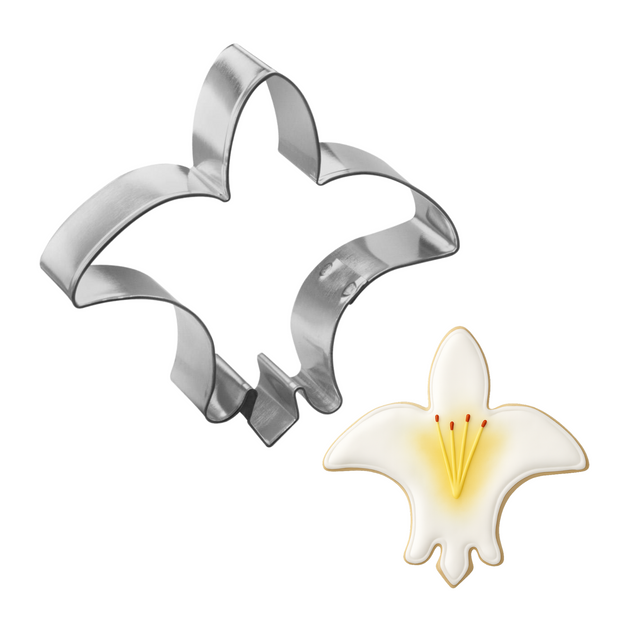 French Lily Flower Cookie Cutter 3.75 in B1332