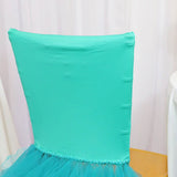 1 Piece Tiff & Aqua Blue Ballerina Spandex Chair Cover Stretch Fit with Skirt