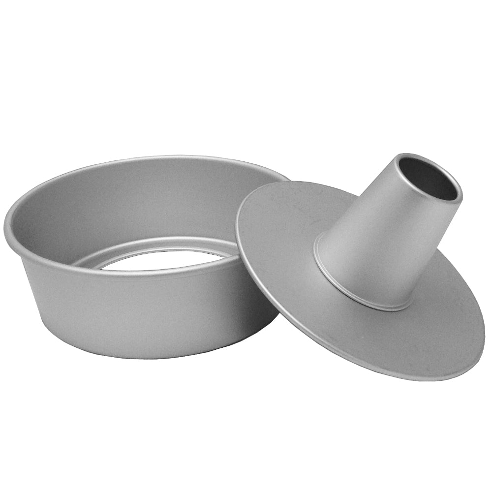 Focus Foodservice 2-Piece Angel Food Cake Pan, 7-1/2" Diameter - Pack of 3