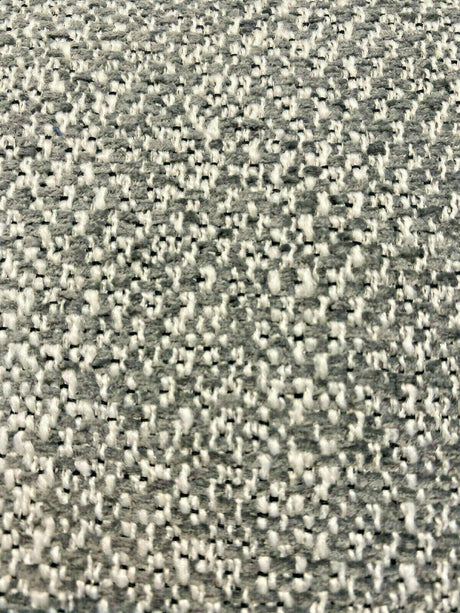 Mirage Pebble Gray Chenille Upholstery Fabric - Gray White Interwoven, 55" Width (1 Yard)