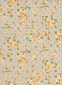 Swiss Dot Chiffon Ditsy Floral Fabric Taupe