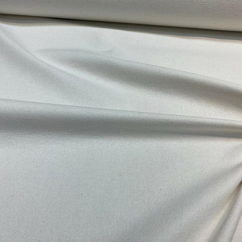 Kashmire Bleach Cotton Polyester Upholstery Fabric - Off White, Soft Hand, 59-60" Width (By The Yard)