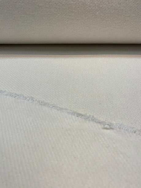 Kashmire Bleach Cotton Polyester Upholstery Fabric - Off White, Soft Hand, 59-60" Width (By The Yard)