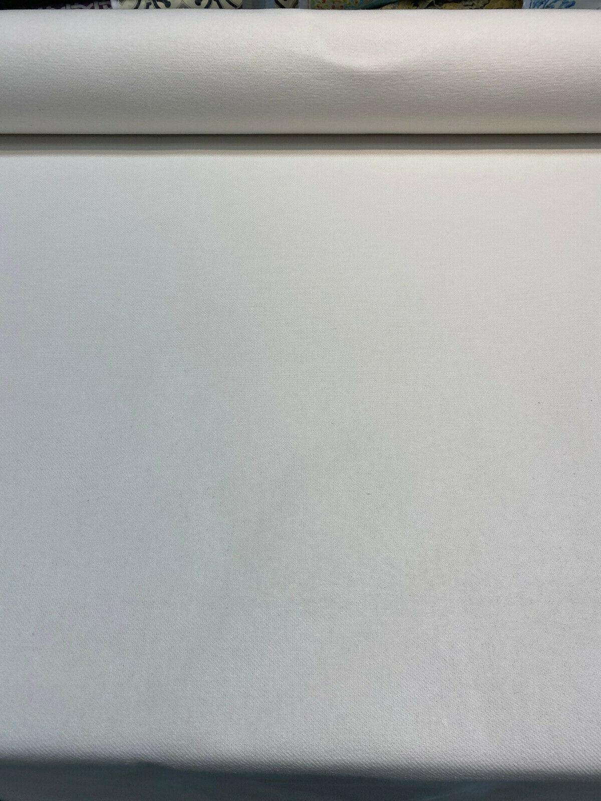 Kashmire Bleach Cotton Polyester Upholstery Fabric - Off White, Soft Hand, 59-60" Width (By The Yard)