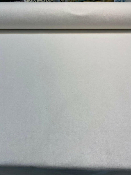 Kashmire Bleach Cotton Polyester Upholstery Fabric - Off White, Soft Hand, 59-60" Width (By The Yard)