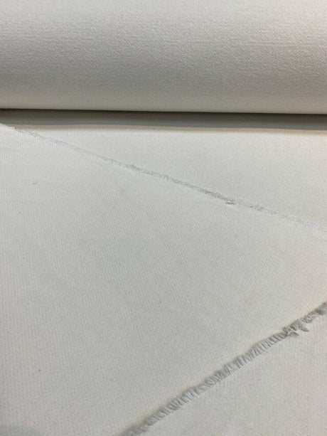 Kashmire Bleach Cotton Polyester Upholstery Fabric - Off White, Soft Hand, 59-60" Width (By The Yard)