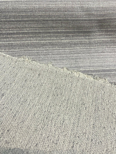 Robert Allen Ocean Ash Chenille Fabric - Gray Blue Stripe, 56" Width, 7" Horizontal Repeat (1 Yard)