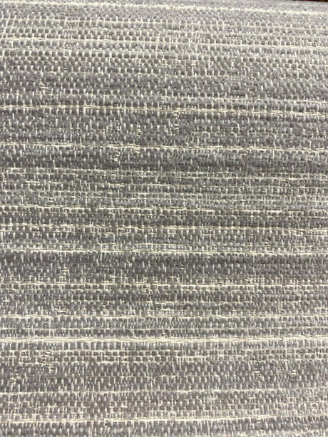 Robert Allen Ocean Ash Chenille Fabric - Gray Blue Stripe, 56" Width, 7" Horizontal Repeat (1 Yard)