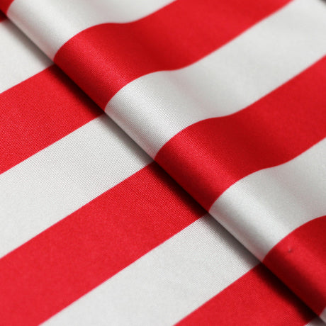 Lucky Stripes Polyester Spandex Fabric - Multi-Color 1" Wide Stripes, 58/60" Width (1 Yard)
