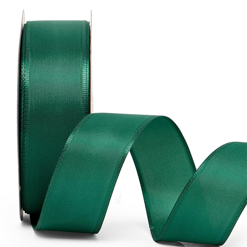 Trevia Taffeta Wired Ribbon 1 1/2 '' X 50 yd Forest Green Color 1 / roll