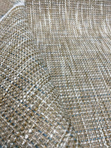 Otis Beach Tweed Performance Fabric - Beach Antique Gold With Blue Hint, Woven, 54" Width (1 Yard)