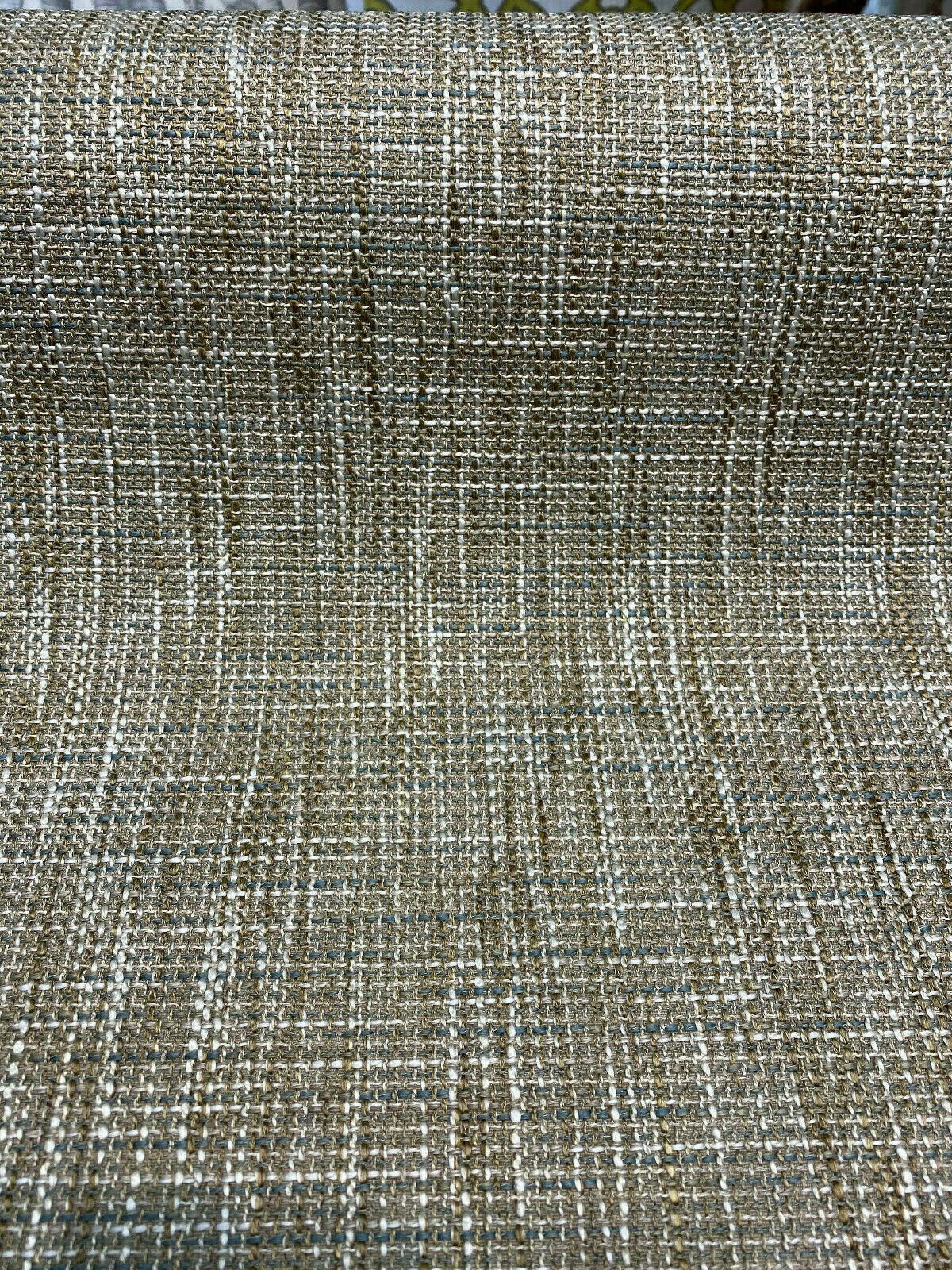 Otis Beach Tweed Performance Fabric - Beach Antique Gold With Blue Hint, Woven, 54" Width (1 Yard)