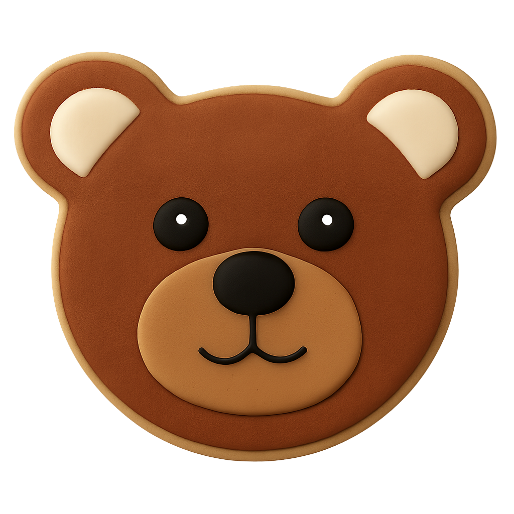 Bear Face Cookie Cutter 3.5 in B1506