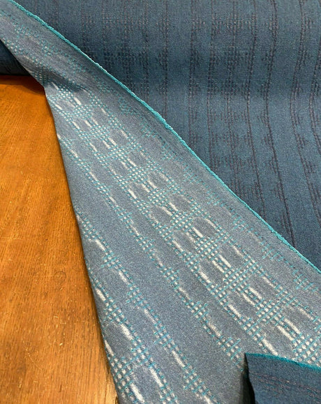 Keystone Vertex Ocean Blue Upholstery Fabric - Blue With Green Background, Woven, 54" Width (1 Yard)