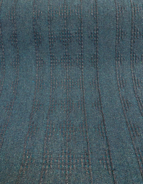 Keystone Vertex Ocean Blue Upholstery Fabric - Blue With Green Background, Woven, 54" Width (1 Yard)
