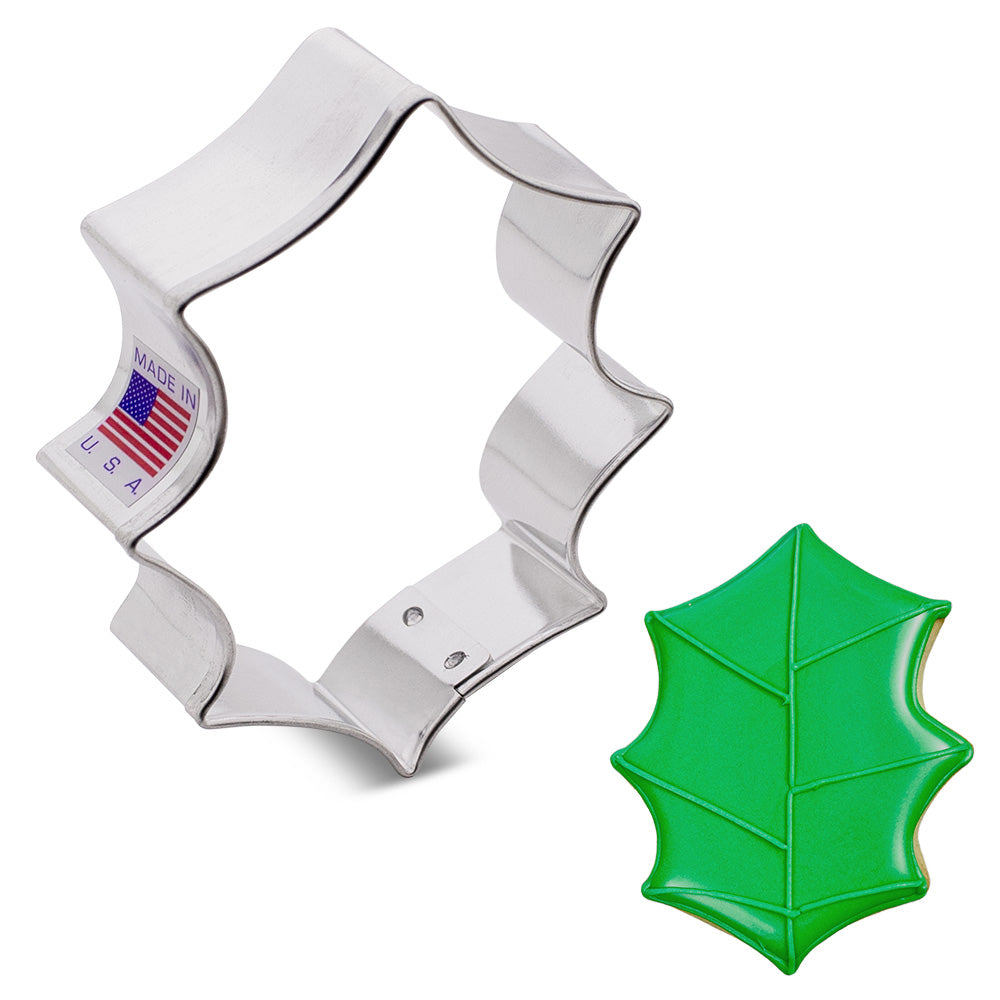 Ann Clark Holly Leaf Cookie Cutter, 3-1/8"