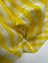 Cotton Poplin Yellow Checked