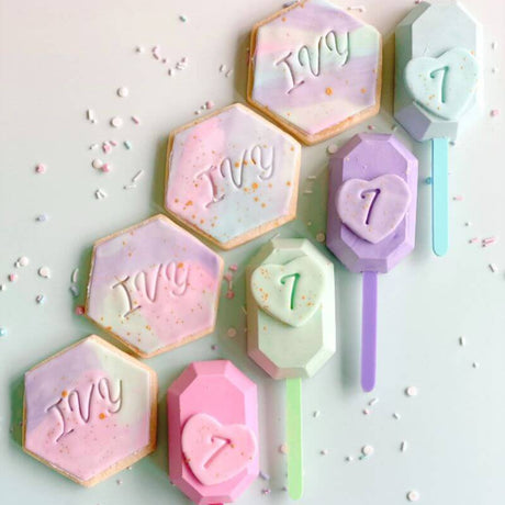 Lissie Lou Alpha Bakes Font 4 Number Stamp Tile Set