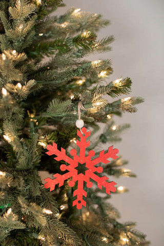 Antique Snowflake Christmas Ornament 6 Inch Rustic Farmhouse Decor