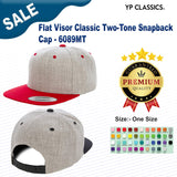 YP Classics® Flat Visor Classic Two-Tone Snapback Cap