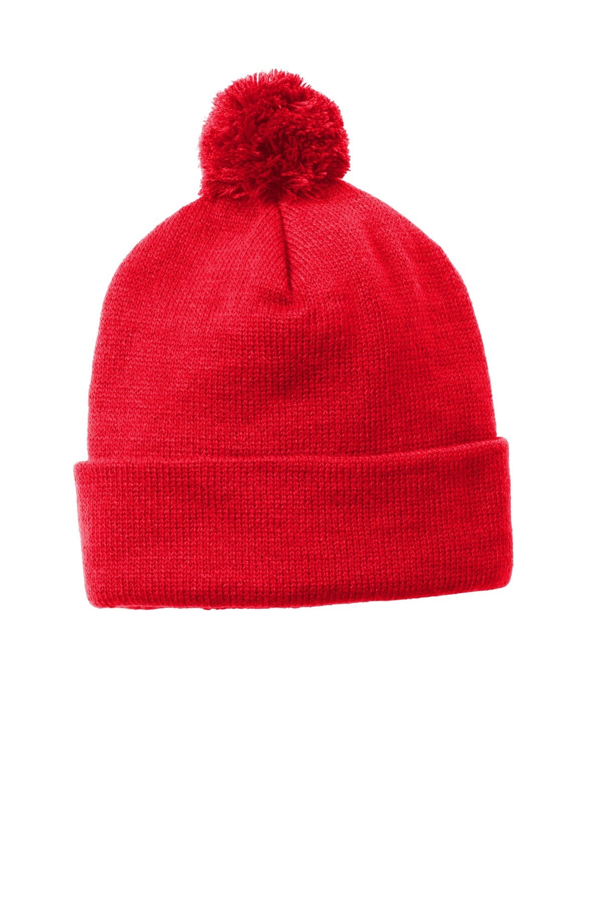 Sport-Tek ® Solid Pom Pom Beanie