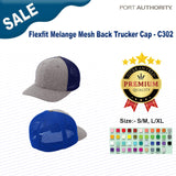 Port Authority® Flexfit Melange Mesh Back Trucker Cap