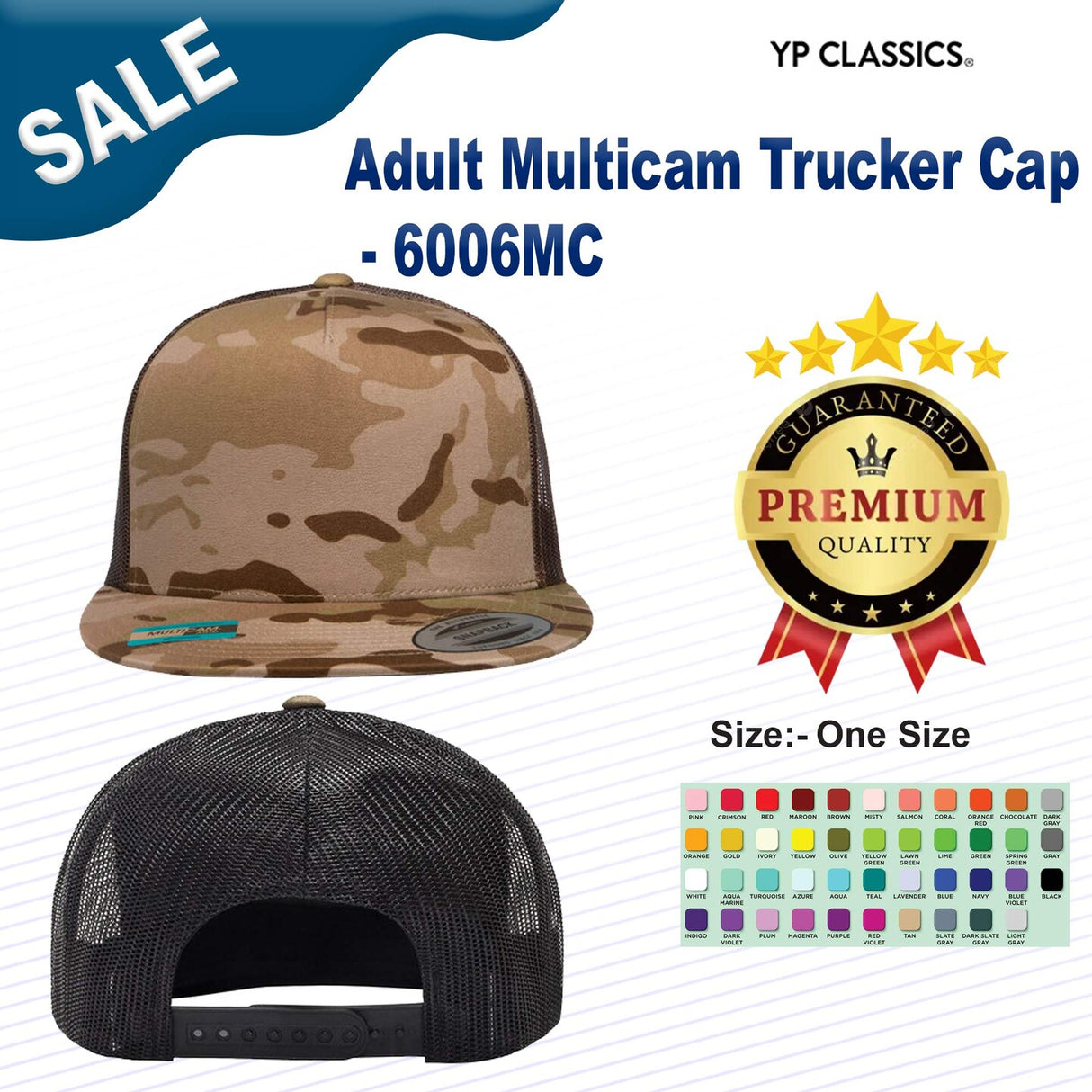 YP Classics® Adult Multicam Trucker Cap
