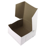 O'Creme One Piece White Cake Box, 10" x 10" x 5" - Pack of 5