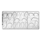 Chocolate World Polycarbonate Chocolate Mold, Shells & Sea Creatures, 22 Cavities