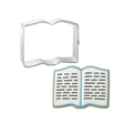 Open Book Cookie Cutter 3.75 in B1524