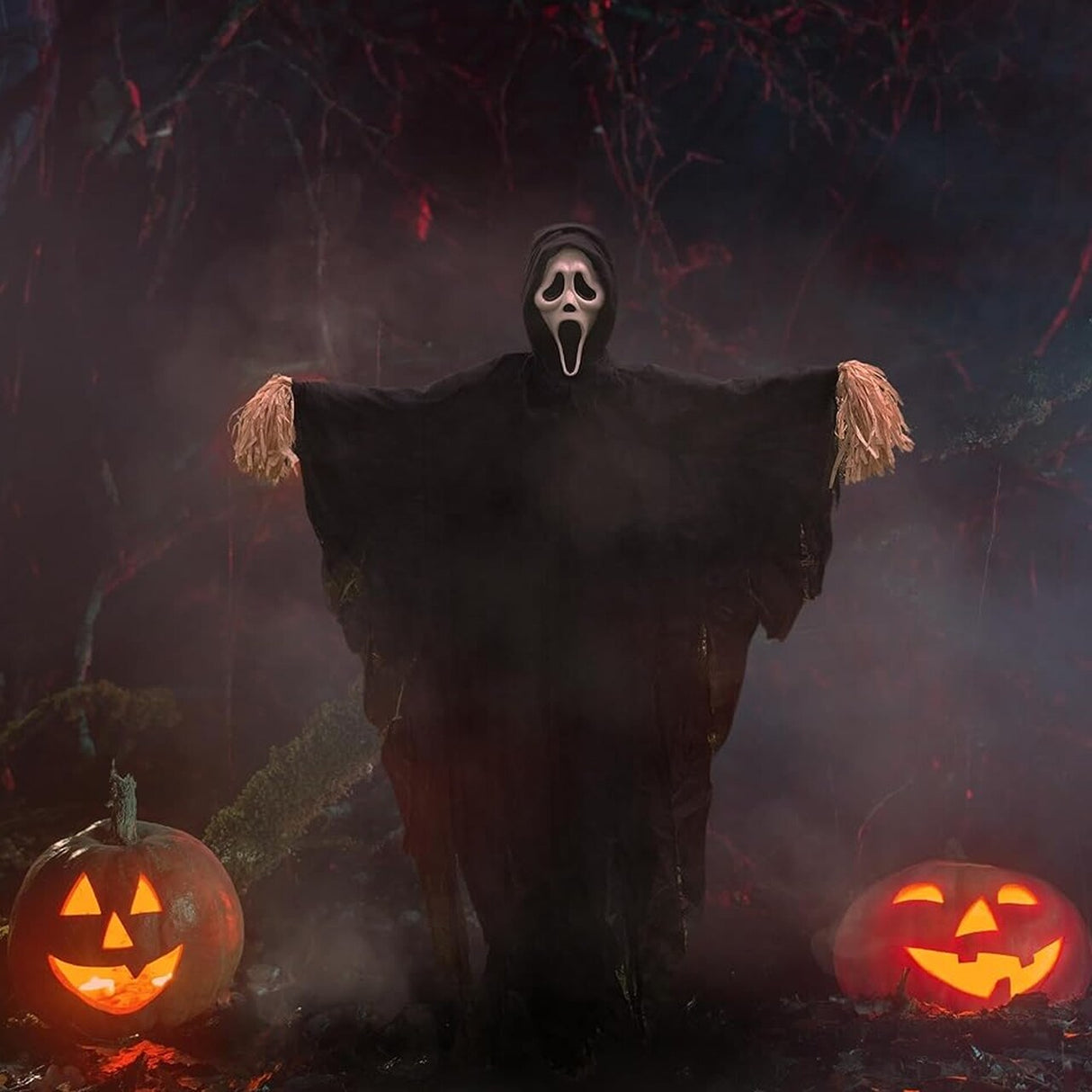 5 Inches Ghost Face Prop Scarecrow Halloween Decoration