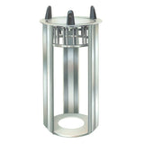 Lakeside 4011 Mobile Unheated Open Frame Dish Dispenser, Round - Plate Size: 10-1/4" to 11"