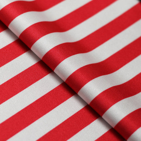 Lucky Stripes Polyester Spandex Fabric - Multi Stripe Print, 58/60" Width (1 Yard)