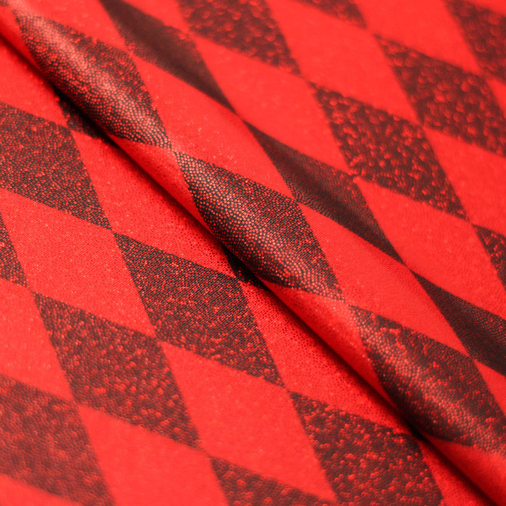 Harlequin Polyester Spandex Fabric - Diamond Print, Assorted Colors, 58-60" Width (1 Yard)