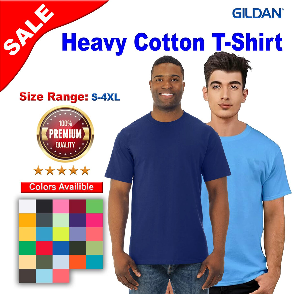 Gildan® Heavy Cotton Crewneck Short Sleeve T-Shirt